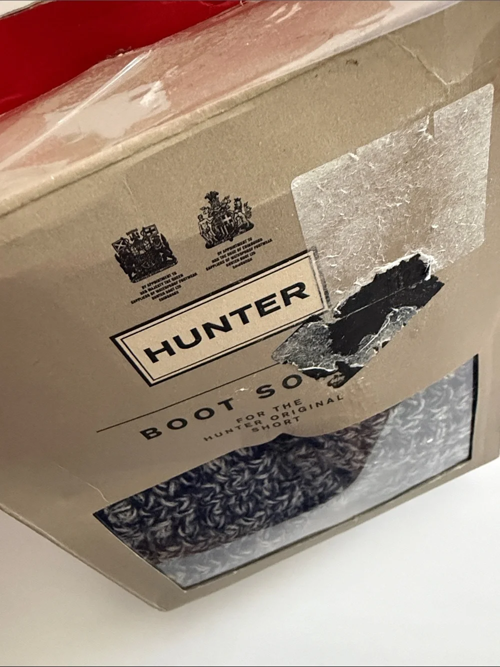 Hunter Men's Boot Socks navy & Gray Heather short sz L